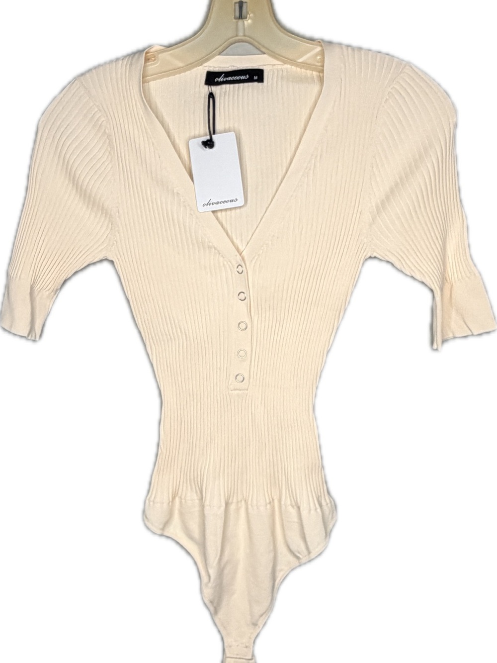 Olivaceous Ribbed Sweater Bodysuit nwt